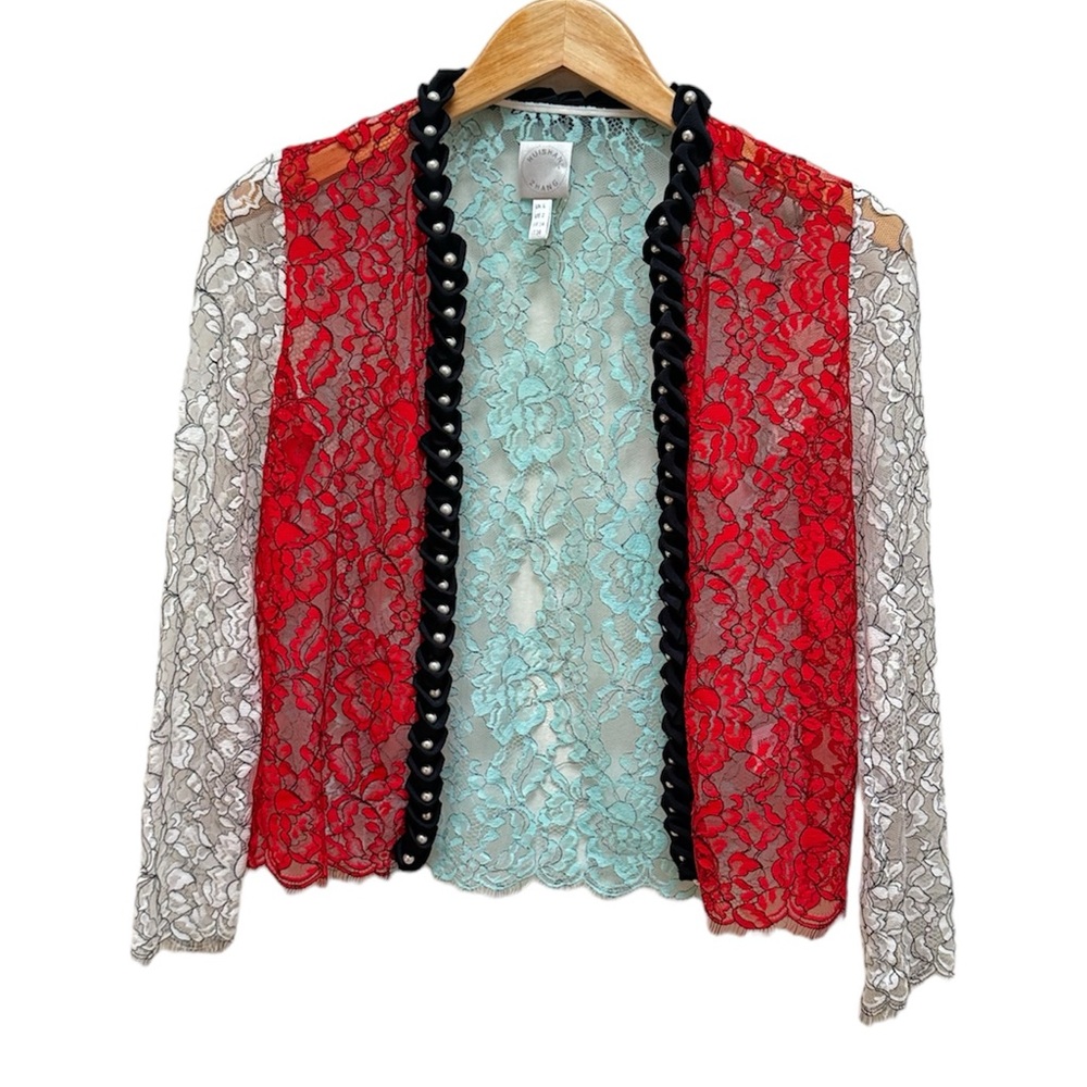Huishan Zhang Love Potion Collection Lace Swarovski Pearl Jacket